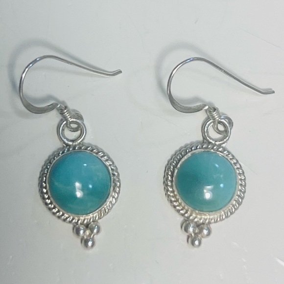 Pair 925 Silver earrings with natural stones. - Picture 7 of 10